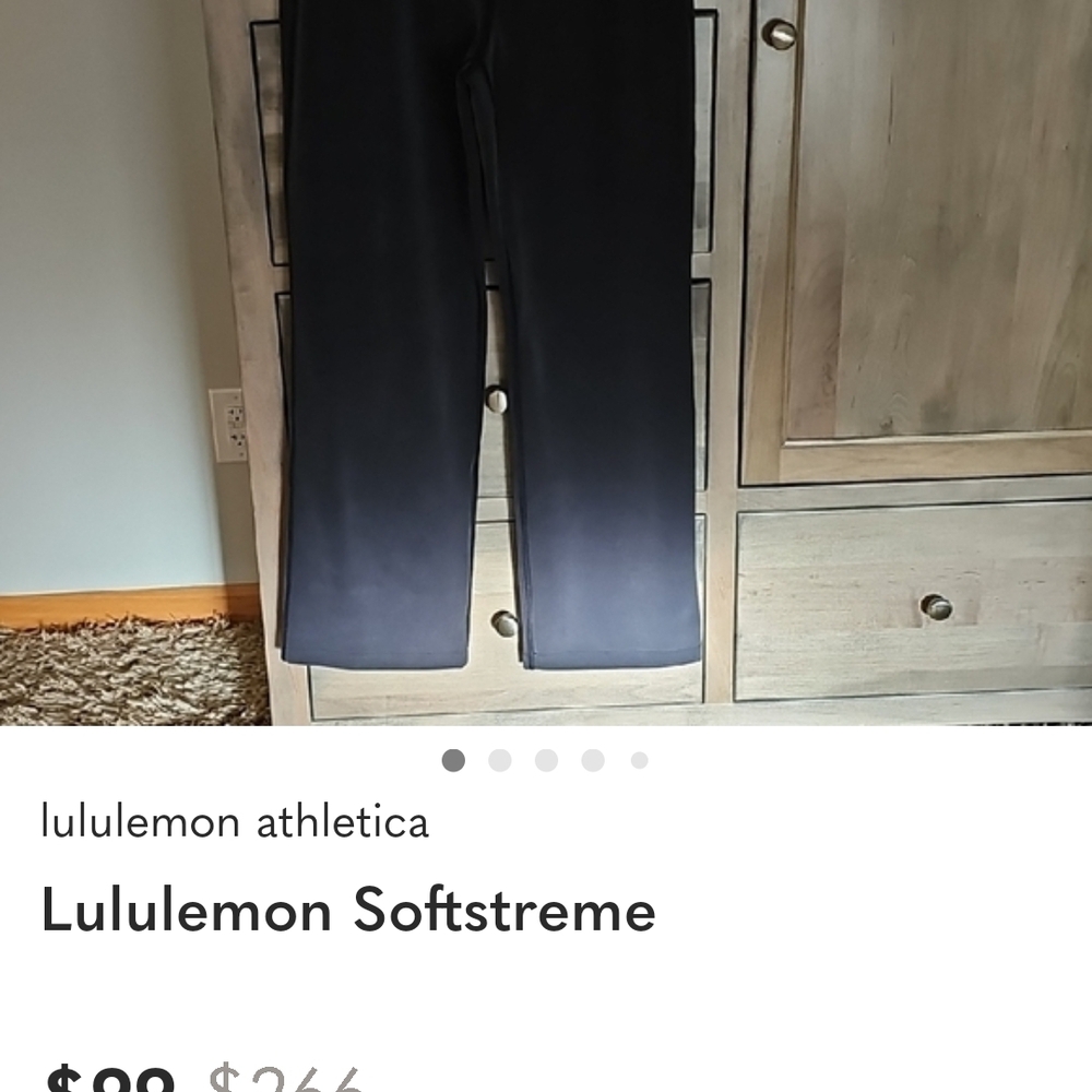 Lululemon Athletica Softstreme Black Joggers